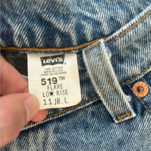 Vintage Levi's 519 Low Flare Light Wash 70's Style Jeans Size 11 juniors/L - Picture 6 of 6